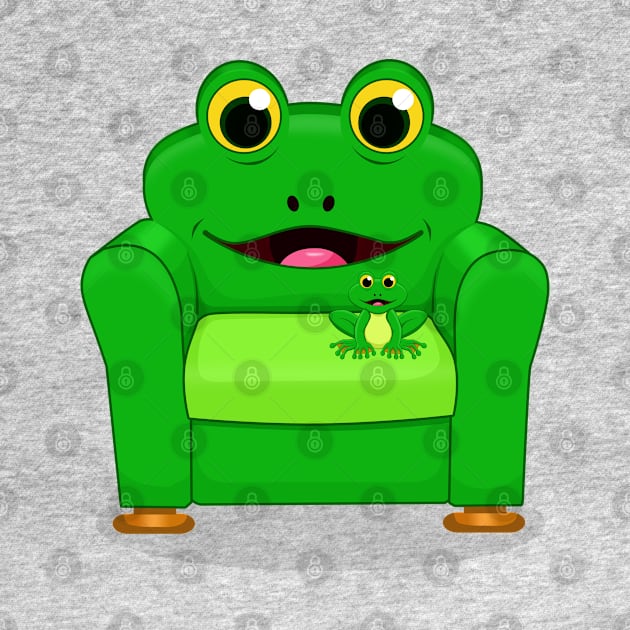 FROG AND CHAIR by canzyartstudio